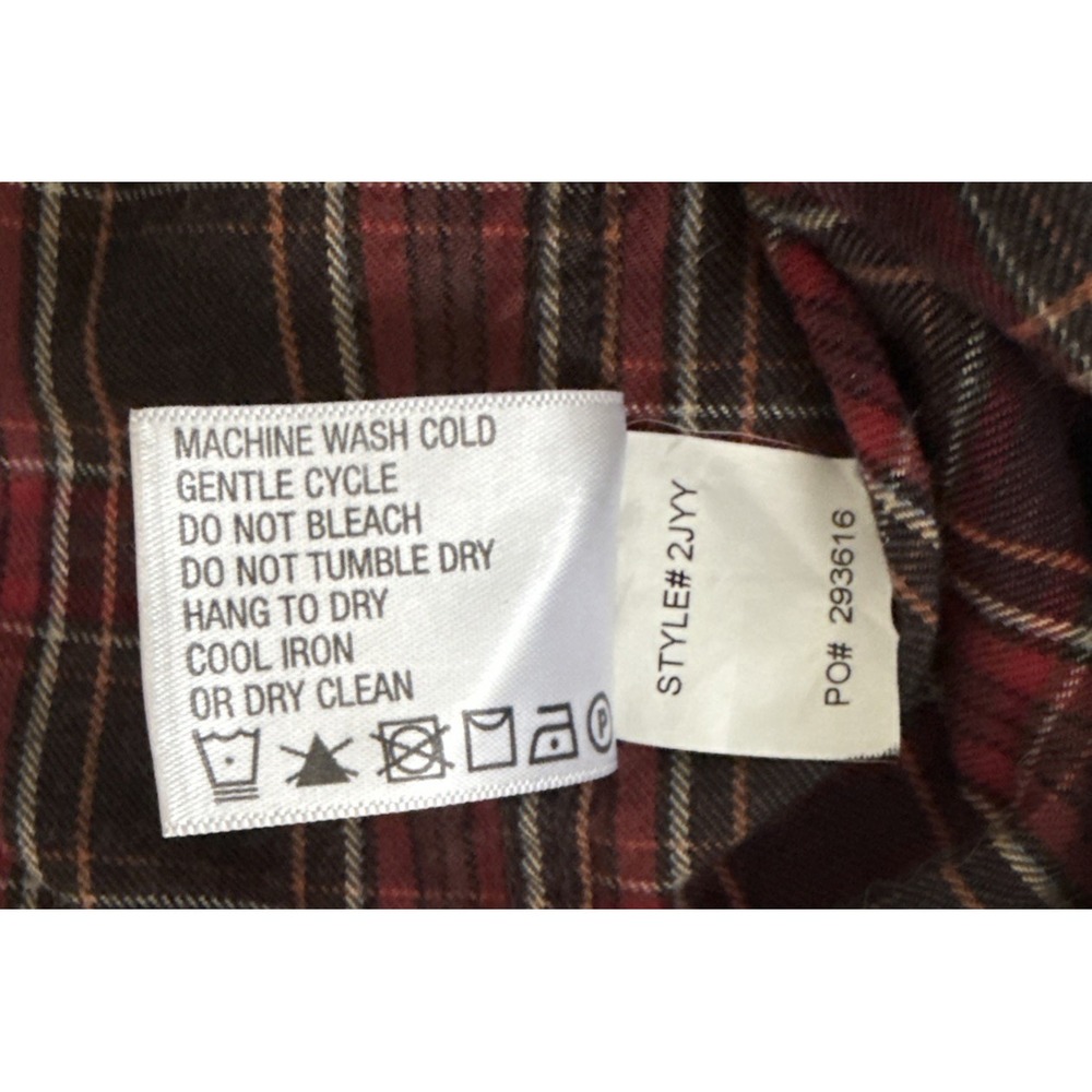 Orvis Flannel Shirt Men's Large Red Black Plaid Button Up Cotton Merino Wool EUC - Picture 6 of 7